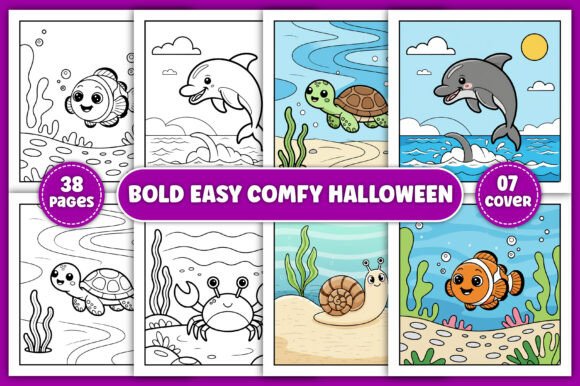 Download Cute Ocean Animal Coloring Book for Kids - Animal coloring book Collection