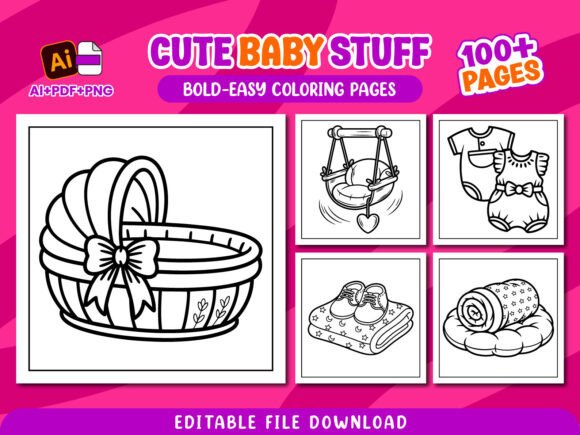 Download Baby Stuff Large Print Coloring Pages - Large print Collection