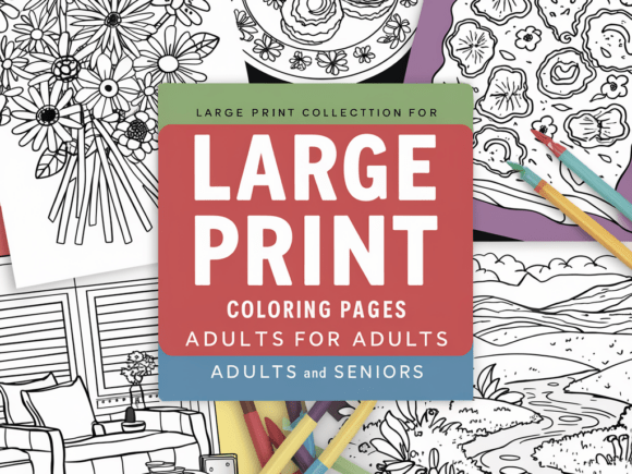 Download Bold and Easy Large Print Coloring Book - Large print Collection