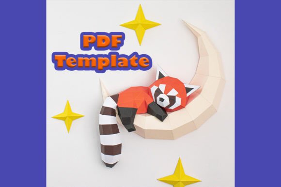 Download Red Panda on the Moon PDF Template - Template Collection