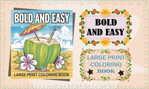 Download Bold and Easy Large Print Coloring Book - Large print Collection