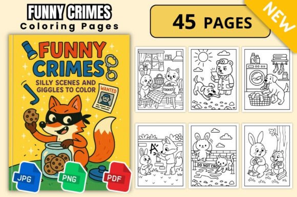 Download Funny Crimes Animal Coloring Book - Animal coloring book Collection