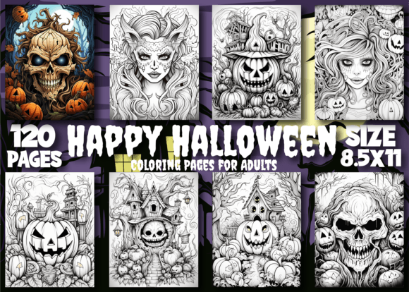 Download Happy Halloween Coloring Pages for Adult - Premium Resources